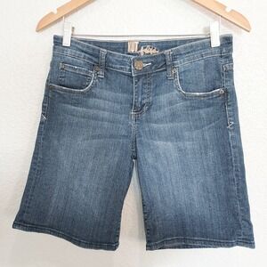 Kut From Kloth Blue Bermuda Jean Shorts Size 4